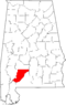 Map of Alabama highlighting Monroe County.svg