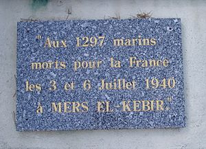 Mers el Kebir Memorial at Toulon, France