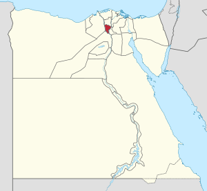 Monufia Governorate on the map of Egypt