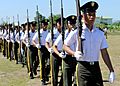 Philippine Army officer cadets march on the parade grounds during Balikatan 2013 at Camp O'Donnell, Philippines, April 6, 2013 130406-F-HL283-088