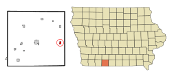 Location of Kellerton, Iowa