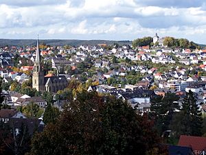 View of Warstein with St. Pancratius and the Old Church