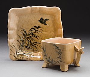 'Birds and Wild Grass' Teacup and Saucer LACMA AC1998.265.17.1-.2