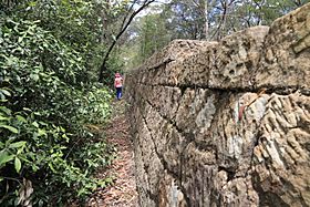 Convict-built stone embankment, NSW