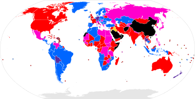 Electoral systems map simplified