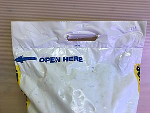 Handle in plastic bag