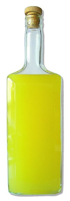 Homemade limoncello