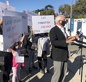 John Cox at 2021 UTLA Protest