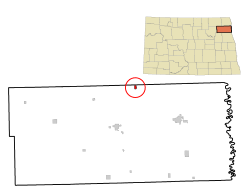 Location of Hoople, North Dakota