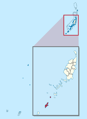 Location of Peleliu in Palau