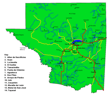 Peten Map v3 May archaeological sites