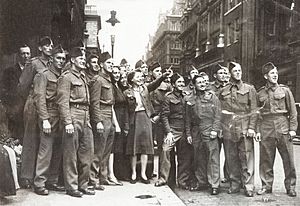 Bermuda Volunteer Rifle Corps soldiers serving with the Lincolnshire Regiment circa 1944