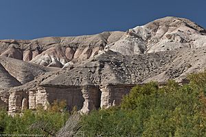 Canyon scene along road into the China Ranch, CA