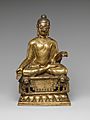 Enthroned Buddha with inscription, Gilgit Kingdom, circa 600 CE