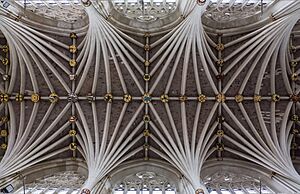 Exeter Cathedral nave vaulted ceiling