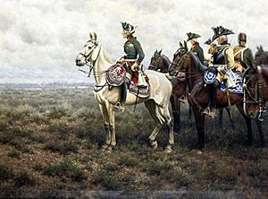 Frederick the Great and his staff at the Battle of Leuthen by Hugo Ungewitter