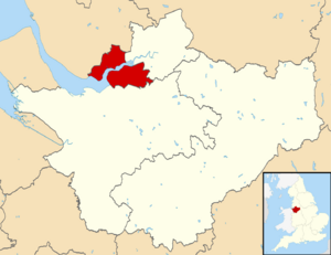 Halton shown within Cheshire