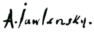 Jawlensky autograph