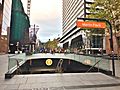 Martin Place railway station entrance, Elizabeth Street, April 2017