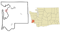 Location of Bay Center, Washington