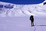 Approaching Athabasca Glacier Headwall