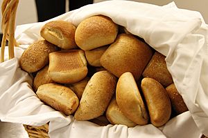 Basket of rolls