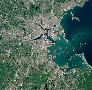 Boston by Sentinel-2, 2019-09-27