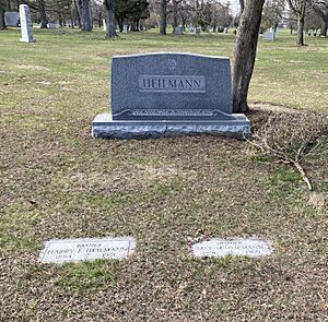 Grave of Harry Edwin Heilmann (1894–1951) at Holy Sepulchre Cemetery, Southfield, Michigan