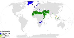 Map of state religions