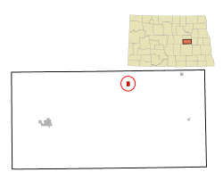 Location of Grace City, North Dakota