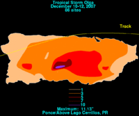 Olga 2007 rainfall