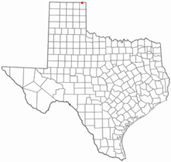 Location of Darrouzett, Texas