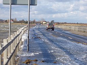 The Strood causeway flooded at spring tide - geograph.org.uk - 83107