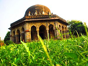 Tomb of Sikandar Lodi with its enclosure wall and bastions, gates & compound