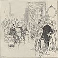 AIX-LES-BAINS. — Visite du Président Carnot a l'Empereur du Brésil. — (Dessin de M. Parys)