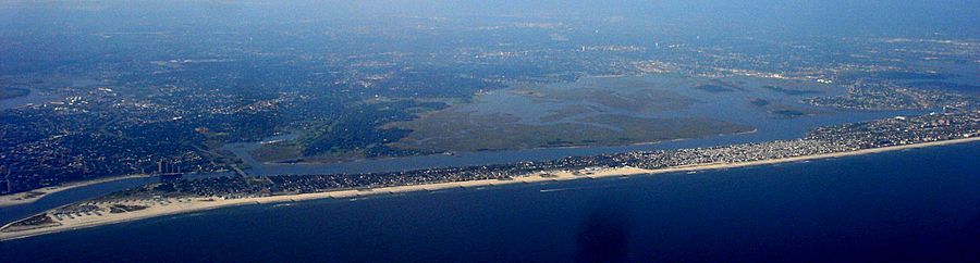 Atlantic Beach and Long Beach Aeriel View