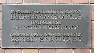 Erich Maria Remarque Gedenktafel