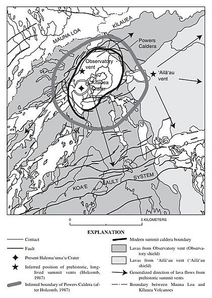 Kïlauea summit area map