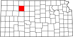 State map highlighting Graham County