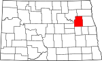 State map highlighting Nelson County