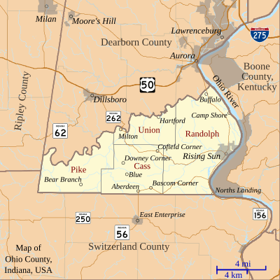 Map of Ohio County, Indiana