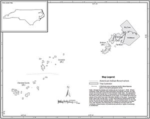 Map of Qualla Boundary with subdivisions