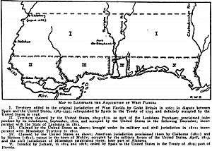 Map to Illustrate the Acquisition of West Florida