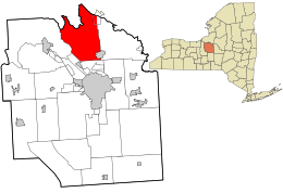 Location in Onondaga County and the state of New York.