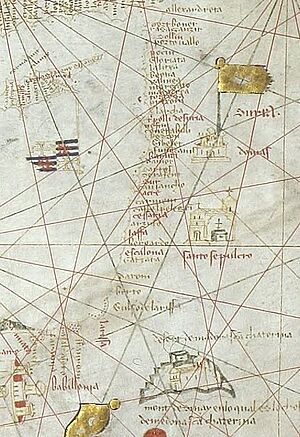 Portolan chart of Guillem Soler (c.1380, Paris) Israel