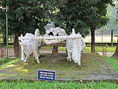 Struggle of Bullock, sculpture in Sonargaon 02