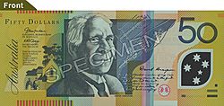 Australian $50 polymer front