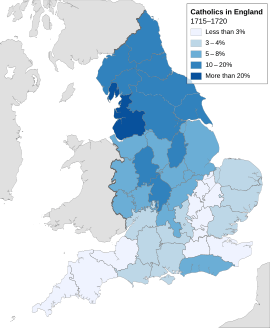 Catholics in England 1715-20