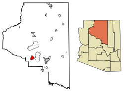 Location of Williams in Coconino County, Arizona