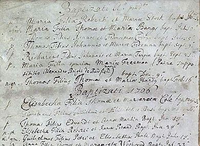 Dick turpin parish register